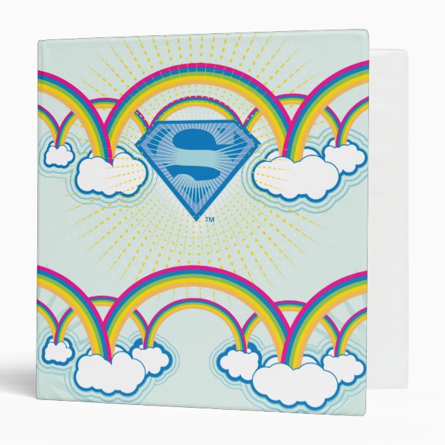 Supergirl Rainbow Pattern Binder (Front/Inside)
