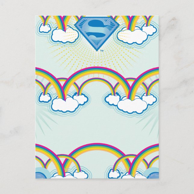 Supergirl Rainbow Pattern Postcard (Front)