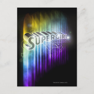 Supergirl Rainbow Postcard