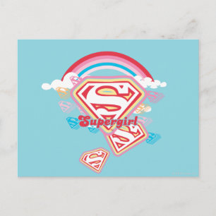 Supergirl Rainbow Postcard
