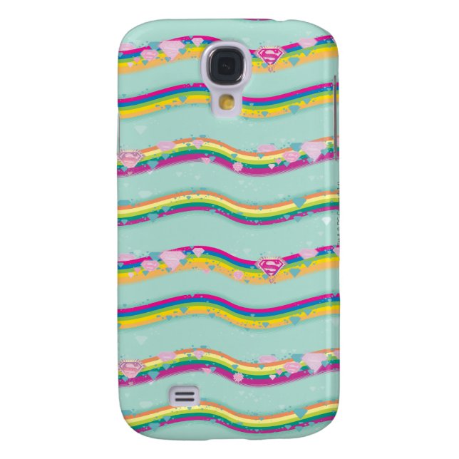 Supergirl Rainbow Waves Green Case-Mate Samsung Galaxy Case (Back)
