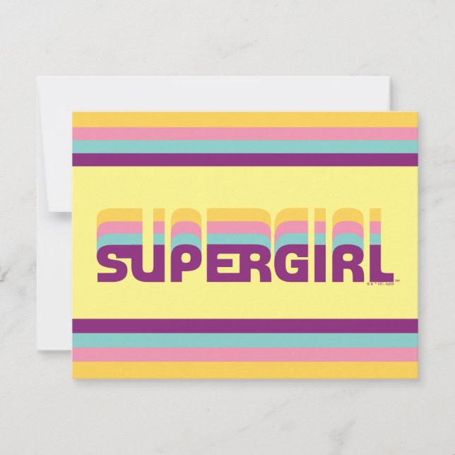 Supergirl Retro Colorshift Graphic Card (Front)