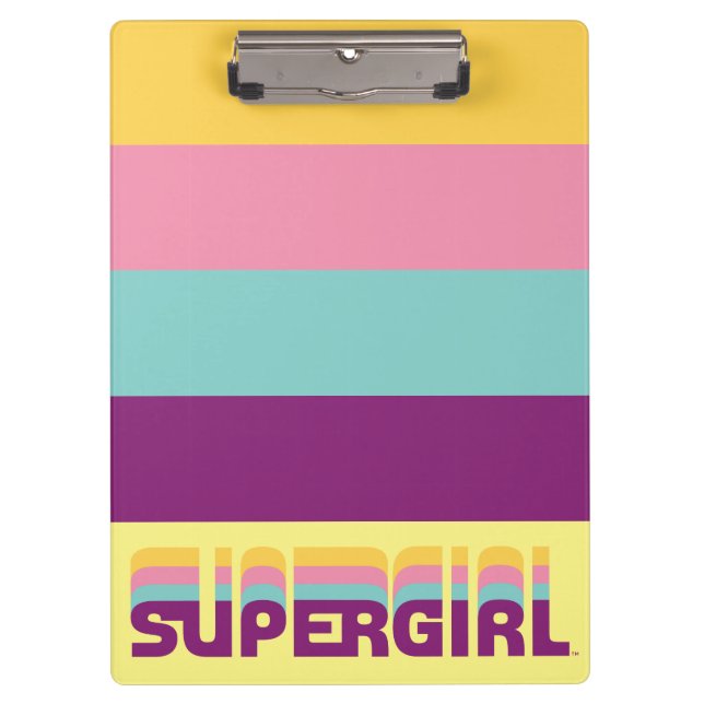 Supergirl Retro Colorshift Graphic Clipboard (Front)