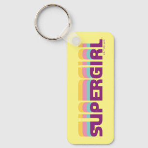 Supergirl Retro Colorshift Graphic Keychain