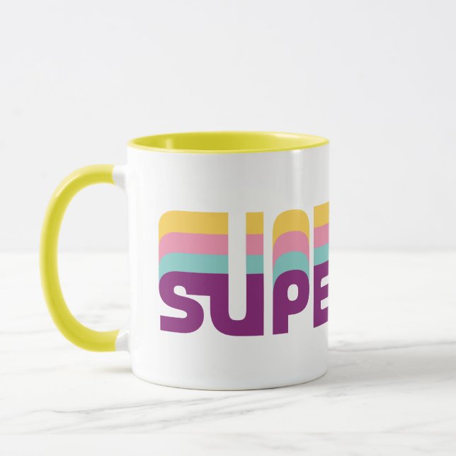 Supergirl Retro Colorshift Graphic Mug (Left)