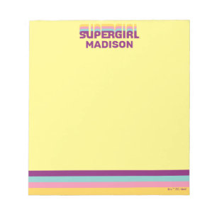 Supergirl Retro Colorshift Graphic Notepad