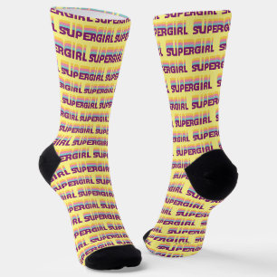Supergirl Retro Colorshift Graphic Socks