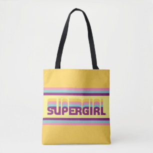 Supergirl Retro Colorshift Graphic Tote Bag