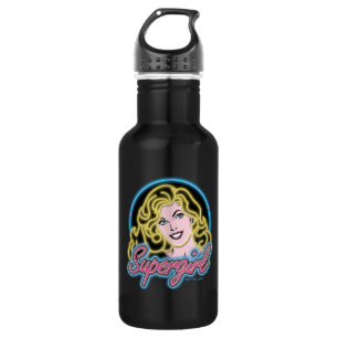 Supergirl Retro Neon Lights Graphic 532 Ml Water Bottle