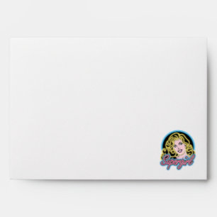 Supergirl Retro Neon Lights Graphic Envelope