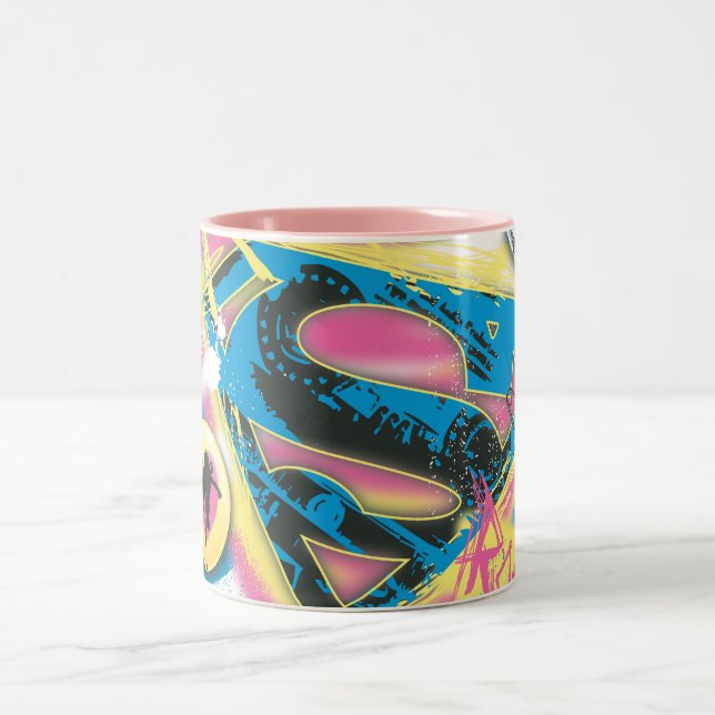 Supergirl Rocks Two-Tone Coffee Mug (Center)