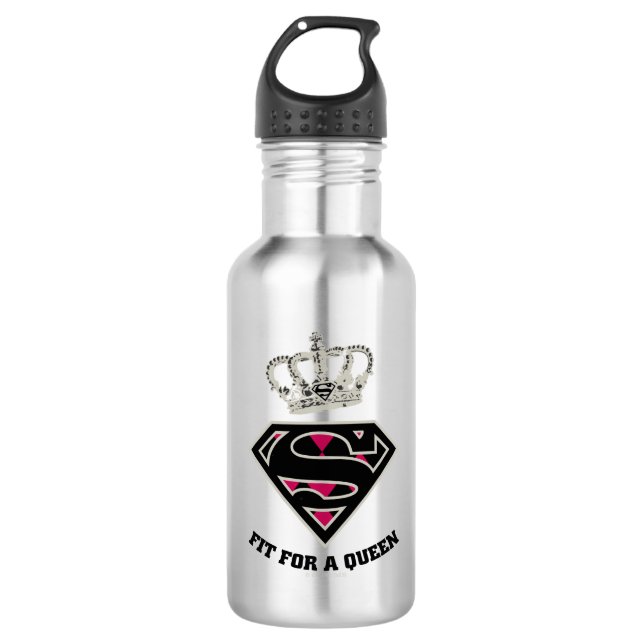 Supergirl S-Shield "Fit For A Queen" 532 Ml Water Bottle (Front)