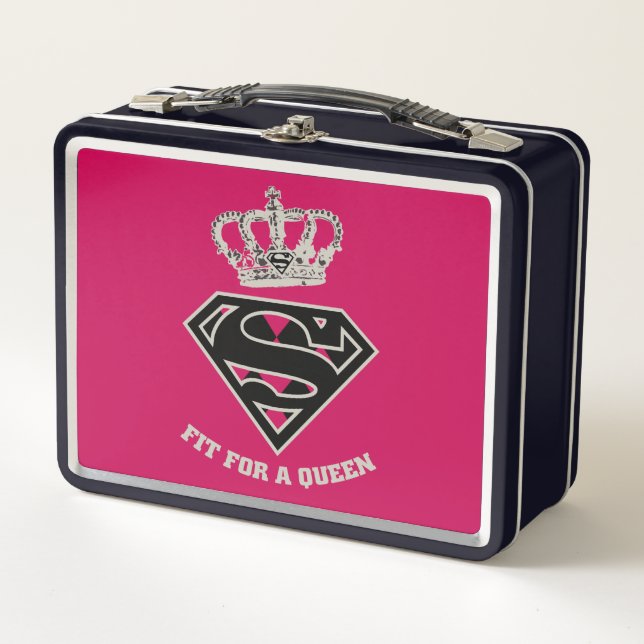 Supergirl S-Shield "Fit For A Queen" Metal Lunch Box (Front)