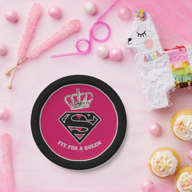Supergirl S-Shield "Fit For A Queen" Paper Plate (Party)