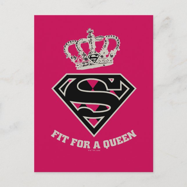 Supergirl S-Shield "Fit For A Queen" Postcard (Front)