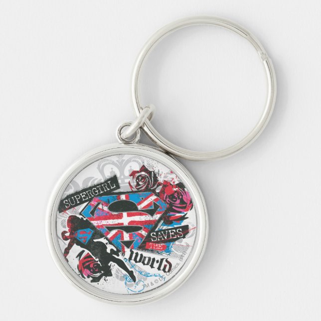 Supergirl Saves the World Keychain (Front)