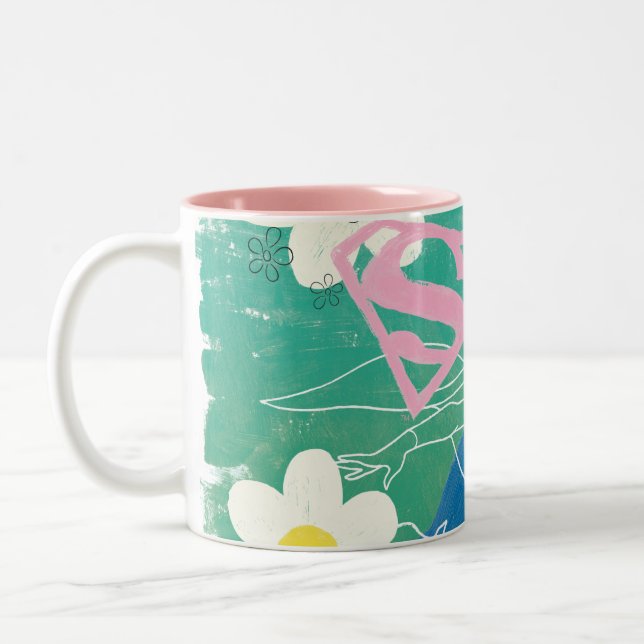 Supergirl Share the Spirit & Love Two-Tone Coffee Mug (Left)