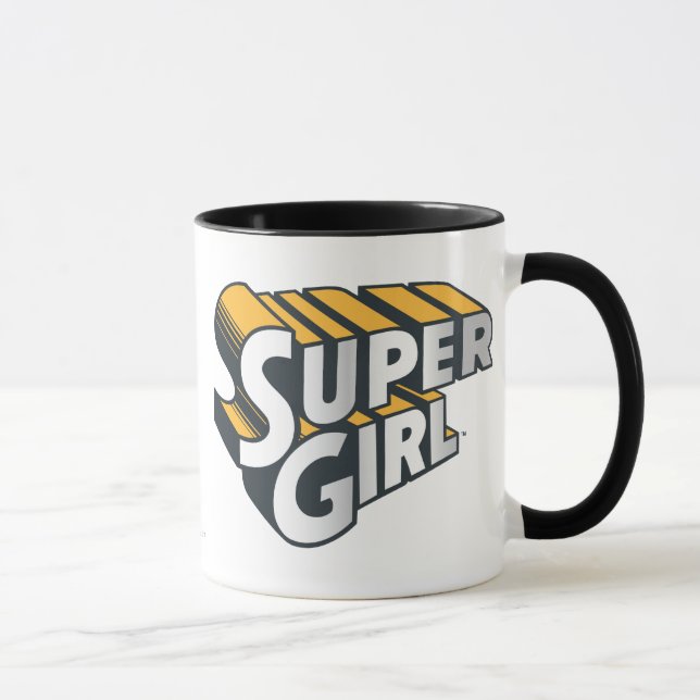 Supergirl Silver and Orange Logo Mug (Right)