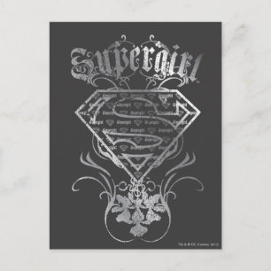 Supergirl Silver Logo Postcard