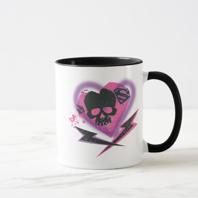 Supergirl Skulls and Lightning Mug (Right)