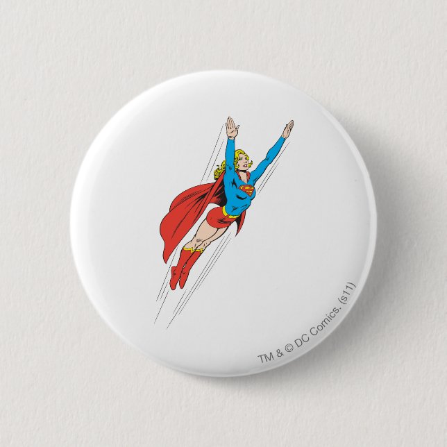 Supergirl Soars High 2 Inch Round Button (Front)