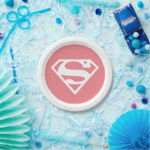 Supergirl Solid S-Shield Paper Plate