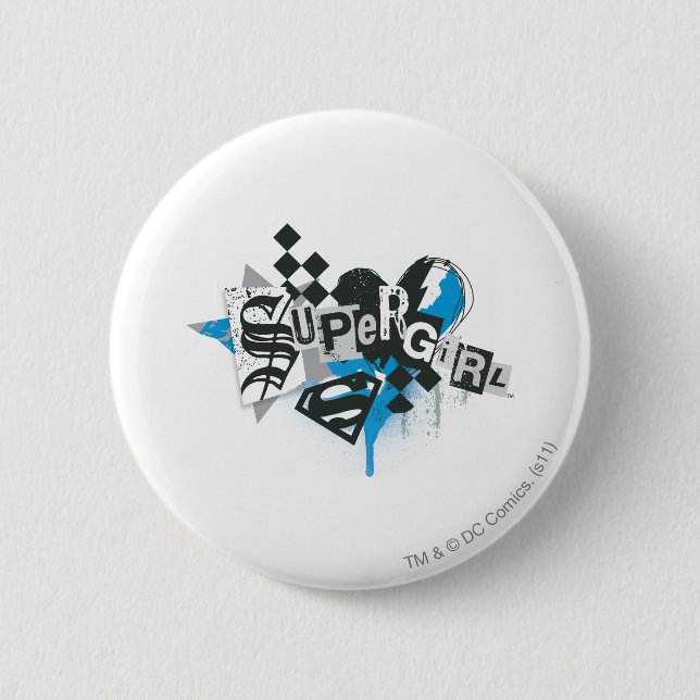 Supergirl Spills and Splatter 2 Inch Round Button (Front)