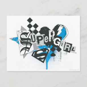 Supergirl Spills and Splatter Postcard