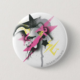 Supergirl Spray Paint 2 Inch Round Button