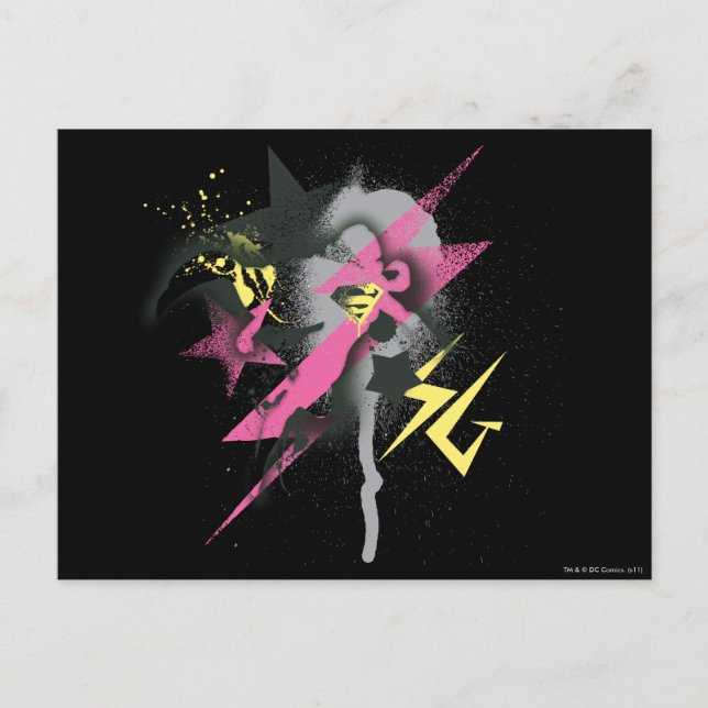 Supergirl Spray Paint Postcard (Front)