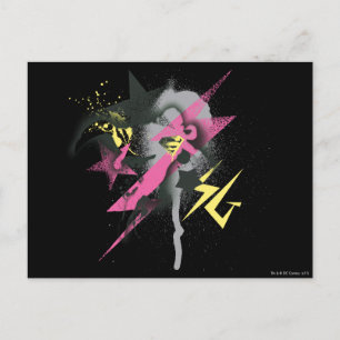 Supergirl Spray Paint Postcard