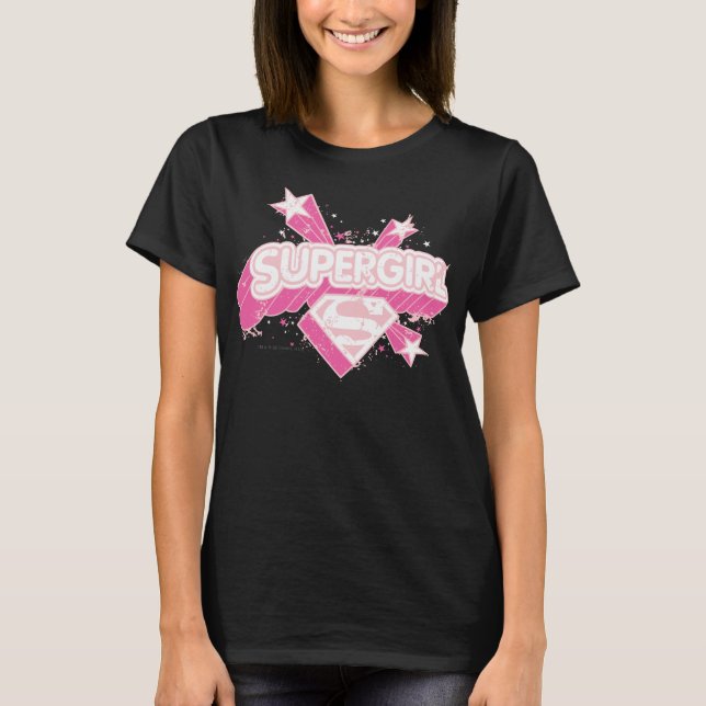 Supergirl Stars and Logo T-Shirt (Front)