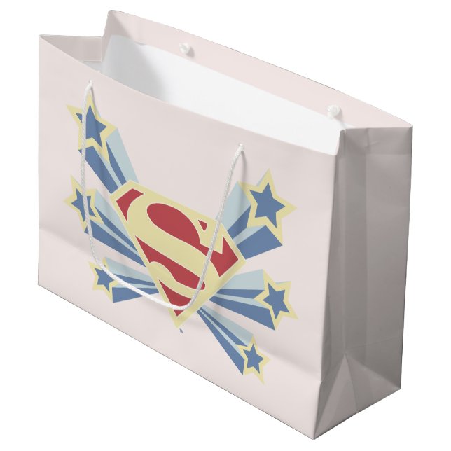 Supergirl Stars S-Shield Large Gift Bag (Front Angled)