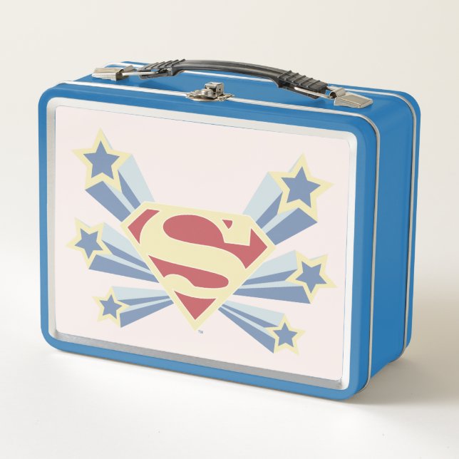 Supergirl Stars S-Shield Metal Lunch Box (Front)