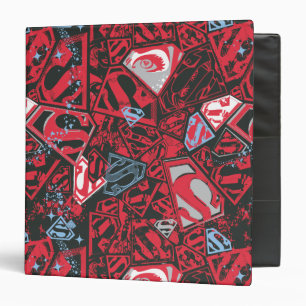Supergirl Stary Red Pattern Binder