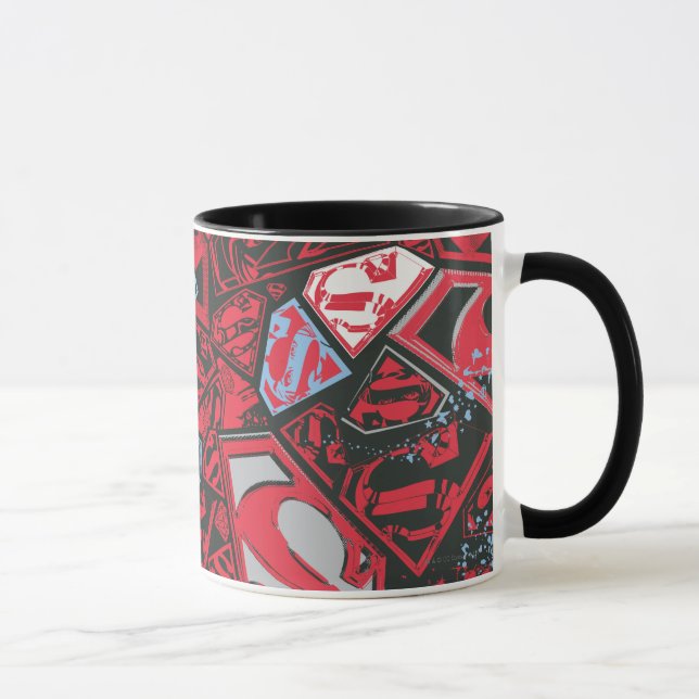 Supergirl Stary Red Pattern Mug (Right)