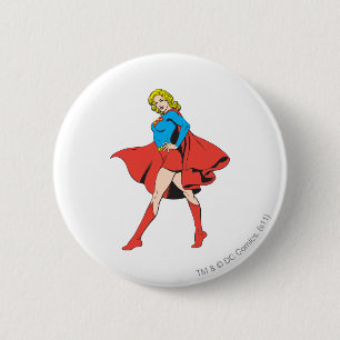 Supergirl Strikes a Pose 2 Inch Round Button