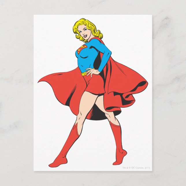 Supergirl Strikes a Pose Postcard (Front)