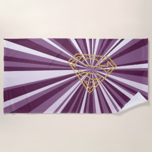 Supergirl Studded S-Shield Beach Towel