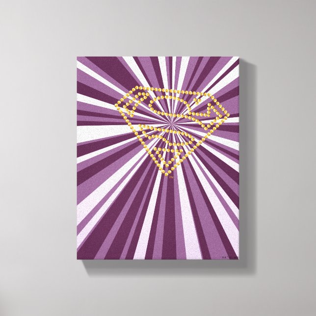 Supergirl Studded S-Shield Canvas Print (Front)