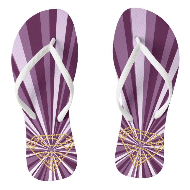 Supergirl Studded S-Shield Flip Flops (Footbed)