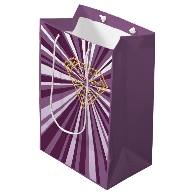 Supergirl Studded S-Shield Medium Gift Bag (Front Angled)