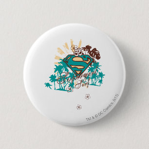 Supergirl Surf 2 Inch Round Button