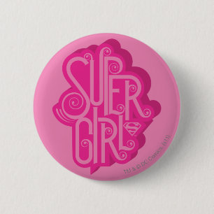 Supergirl Swirl 2 Inch Round Button