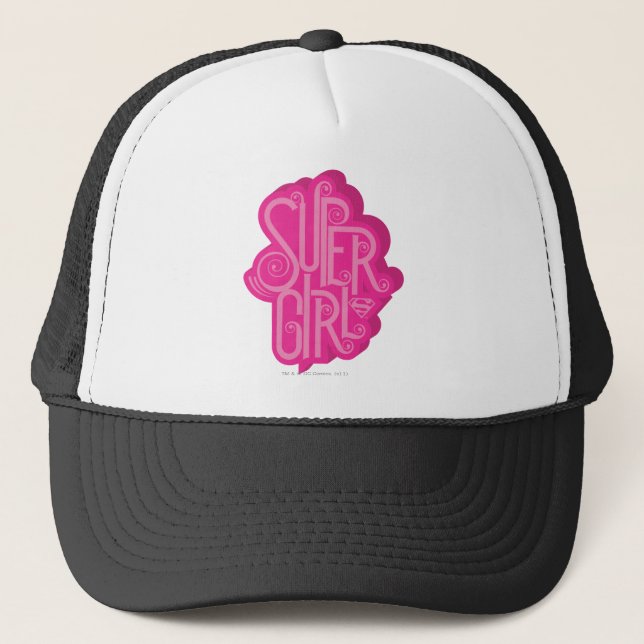 Supergirl Swirl 2 Trucker Hat (Front)