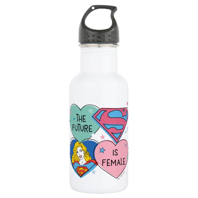 Supergirl "The Future Is Female" 532 Ml Water Bottle (Front)
