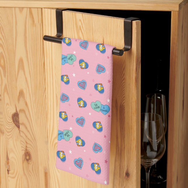 Supergirl "The Future Is Female" Kitchen Towel (Thirds Fold)