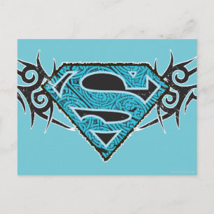 Supergirl Tribal Pattern Logo Postcard