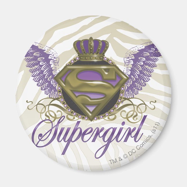 Supergirl Zebra Print Magnet (Front)