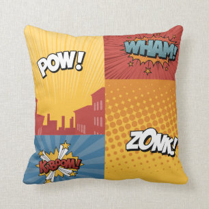 Superhero 4 Square Throw Pillow